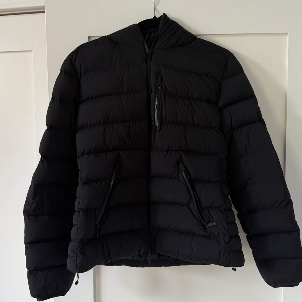 Women’s Herbe Moncler Black Hooded Puffer Jacket size Moncler 2 - Picture 7 of 12
